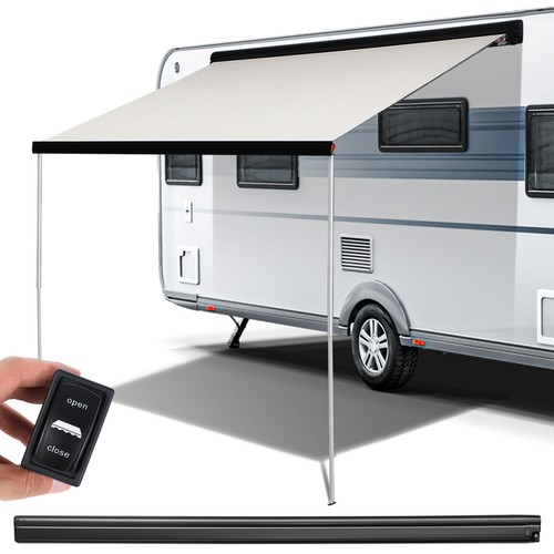 Electric awning wind roll - wind, out